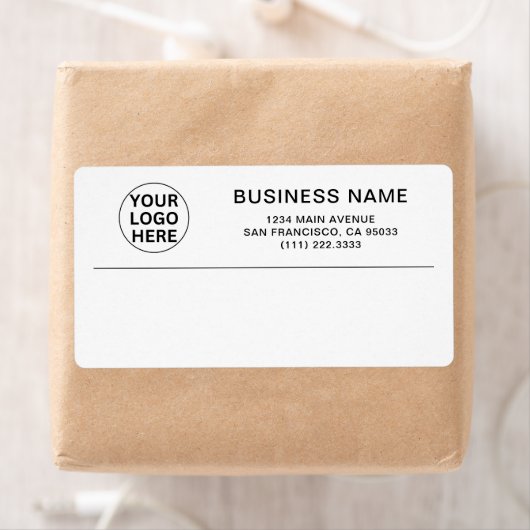 Clean Simple Business Logo Verzending Etiket (Insitu)