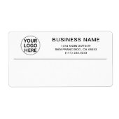 Clean Simple Business Logo Verzending Etiket (Voorkant)