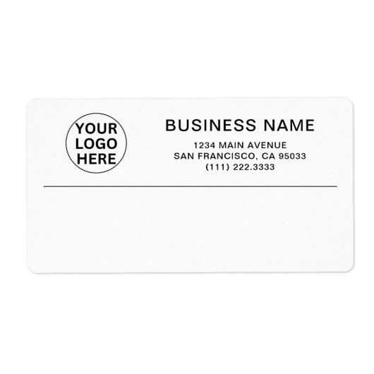 Clean Simple Business Logo Verzending Etiket (Voorkant)