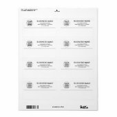 Clean Simple Business Logo Verzending Etiket (Full Sheet)