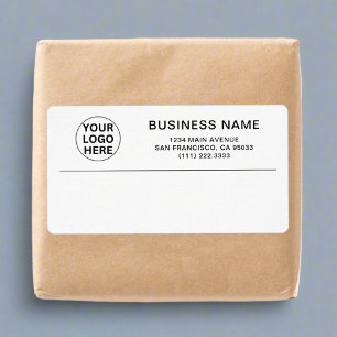 Clean Simple Business Logo Verzending Etiket