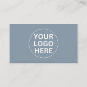 Clean Simple Dusty Blue Professional Visitekaartje (Voorkant)