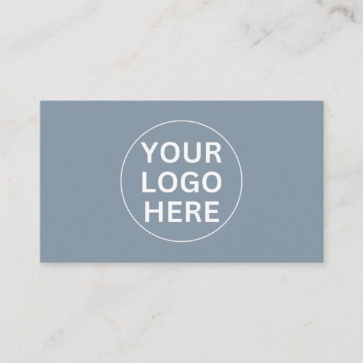 Clean Simple Dusty Blue Professional Visitekaartje (Voorkant)