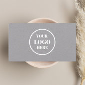 Clean Simple Grey Professional Logo Visitekaartje