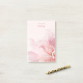 Clean Simple Minimal Pink Post-it® Notes (Op bureau)