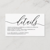 Clean Simple Modern Voeg uw foto details Mini Informatiekaartje (Voorkant)