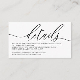 Clean Simple Modern Voeg uw foto details Mini Informatiekaartje