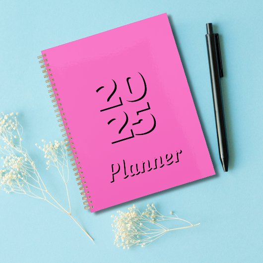 Clean Simple Neon Pink wekelijks en maandelijks 20 Planner