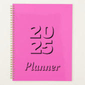 Clean Simple Neon Pink wekelijks en maandelijks 20 Planner (Voorkant)