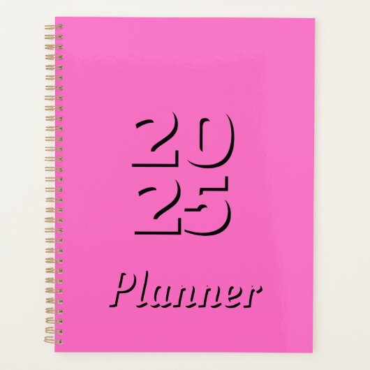 Clean Simple Neon Pink wekelijks en maandelijks 20 Planner (Voorkant)