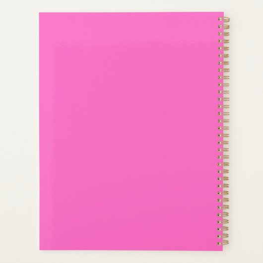 Clean Simple Neon Pink wekelijks en maandelijks 20 Planner (Achterkant)