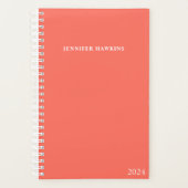 Clean Simple Pink Girly Vrouwelijk Persoonlijk Wek Planner (Voorkant)