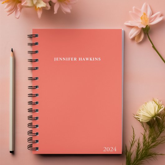 Clean Simple Pink Girly Vrouwelijk Persoonlijk Wek Planner