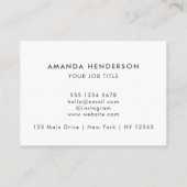 Clean Simple QR Code Promotionele Zwart & Wit Visitekaartje (Achterkant)