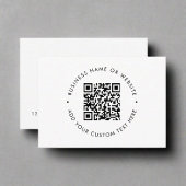 Clean Simple QR Code Promotionele Zwart & Wit Visitekaartje