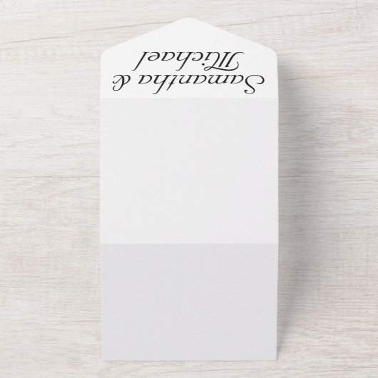 Clean Simple Wedding All In One Uitnodiging (Buitenkant)