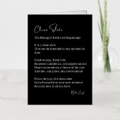 Clean Slate Nieuw Begin Inspirerend Gedicht Folie Wenskaart (Voorkant)