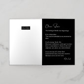 Clean Slate Nieuw Begin Inspirerend Gedicht Folie Wenskaart (Buiten Laag)