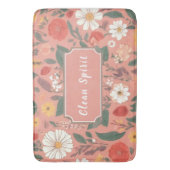 Clean Spirit Bloemen Patroon Badmat (Voorkant Verticaal)