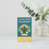 Clean Suds Wash Loyalty Punch Card (Staand voorkant)