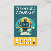 Clean Suds Wash Loyalty Punch Card (Voorkant)