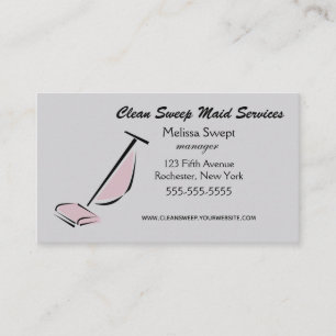Clean Sweep Maid Services Visitekaartje