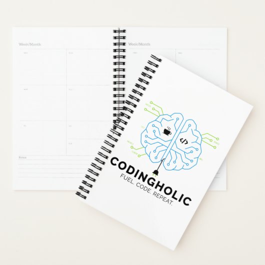 Clean Tech Brain Coding Productivity Planner (Display)