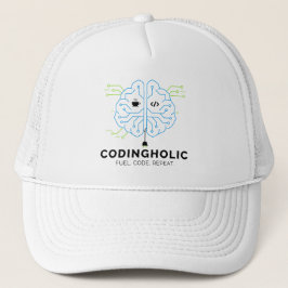 Clean Tech Brain Coding Trucker Design Pet