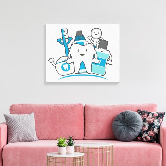Clean Teeth Gang Canvas Afdruk (Insitu (Woonkamer))