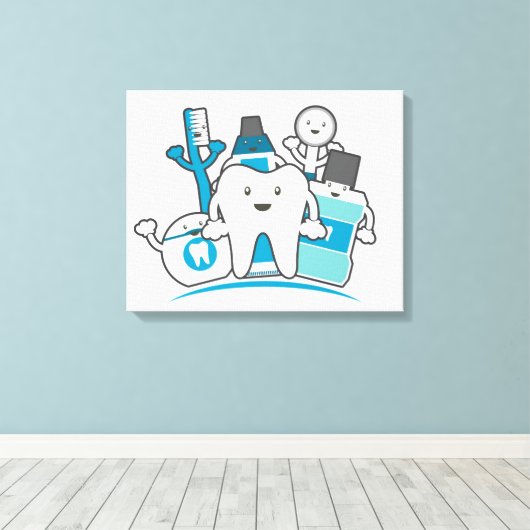 Clean Teeth Gang Canvas Afdruk (Insitu (Houten vloer))