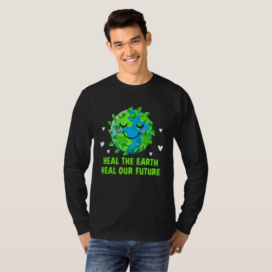 Clean the Beach Save the Reefs Ecology Ocean Ecosy T-shirt (Voorkant volledig)