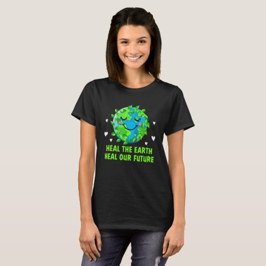 Clean the Beach Save the Reefs Ecology Ocean Ecosy T-shirt (Voorkant volledig)
