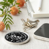 Clean Time Jubileum cadeau met schedel Sleutelhanger (Zijkant)