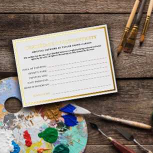 Clean Timeless Certificate of Authenticity Folie Uitnodiging