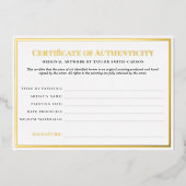 Clean Timeless Certificate of Authenticity Folie Uitnodiging (Voorkant)