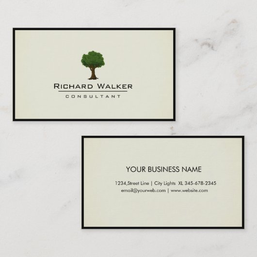 Clean Tree Garden Lawn Care Logo Landschap Groen Visitekaartje (Voorkant / Achterkant)