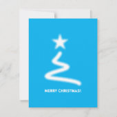 Clean Turquoise Corporate QR Code kerstboom Feestdagenkaart (Voorkant)