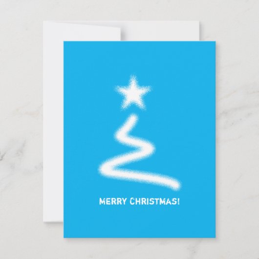 Clean Turquoise Corporate QR Code kerstboom Feestdagenkaart (Voorkant)