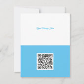 Clean Turquoise Corporate QR Code kerstboom Feestdagenkaart (Achterkant)
