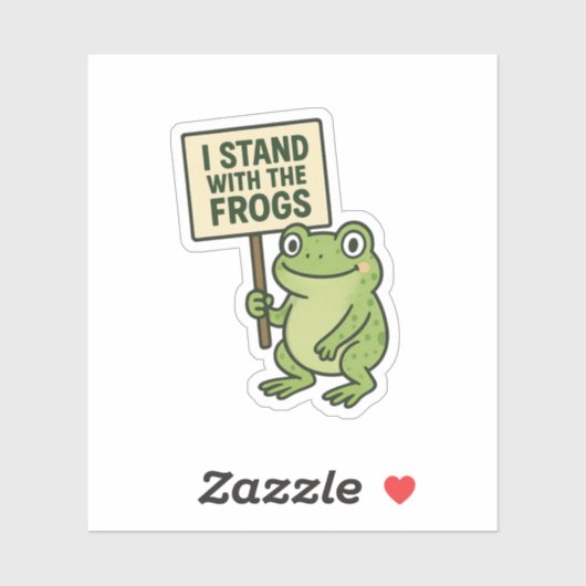 Clean Typography Frog Sticker (Vel)