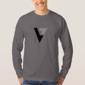 Clean V Logo T-shirt met lange mouwen (Voorkant)