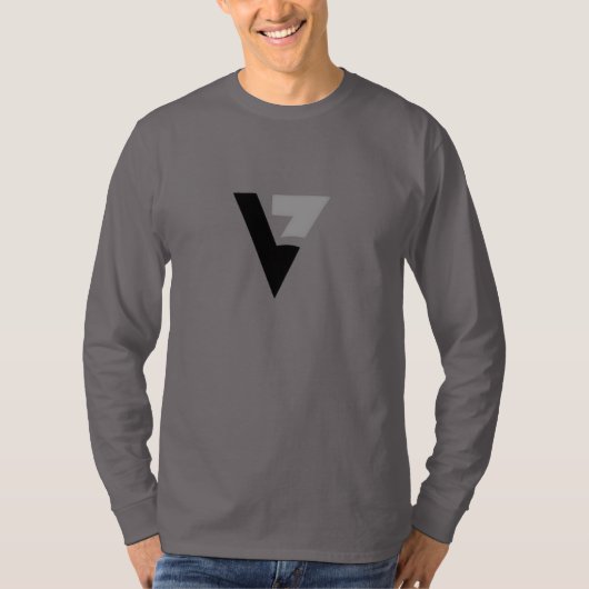 Clean V Logo T-shirt met lange mouwen (Voorkant)