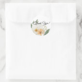 Clean Vintage Floral Minimalistic circular sticker (Tas)