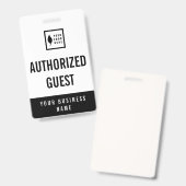 Clean Voeg je Logo Kantoor bezoeker toe Badge (Voor- en achterkant)