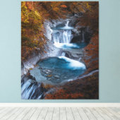 Clean Water Herfst Stream Fantasy Landscape Canvas Afdruk (Insitu (Houten vloer))