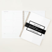 Clean White Black Vrijgezellenfeest Minimalist Pat Planner (Display)