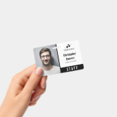 Clean White Employee ID Uw Logo toevoegen Badge (Handheld)