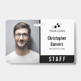Clean White Employee ID Uw Logo toevoegen Badge