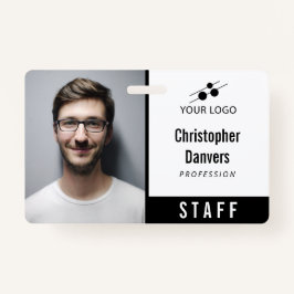 Clean White Employee ID Uw Logo toevoegen Badge