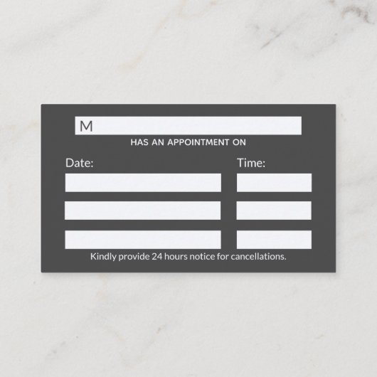 Clean White Gedetailleerde Caduceus Warm Grijs Med Afsprakenkaartje (Achterkant)